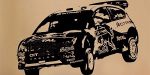 Vinilo pared silueta Citroen WRC